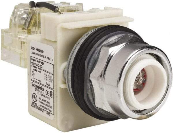 Schneider Electric - 120 VAC LED Indicating Light - Screw Clamp Connector - Industrial Tool & Supply