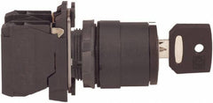 Schneider Electric - 22mm Mount Hole, 3 Position, Key Operated, Selector Switch with Contact Blocks - Maintained (MA), 2NO, Shock, Vibration and Water Resistant - Industrial Tool & Supply