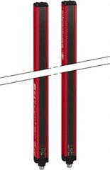 Telemecanique Sensors - 3 Beam, 31.89 Inch Height Protection, 10, 20m Max Sensing, 14 to 131°F, Body Protection 4, Safety Light Curtain - 24 VDC, 15-3/4 Inch Space Between Beams, Red, Aluminum - Industrial Tool & Supply