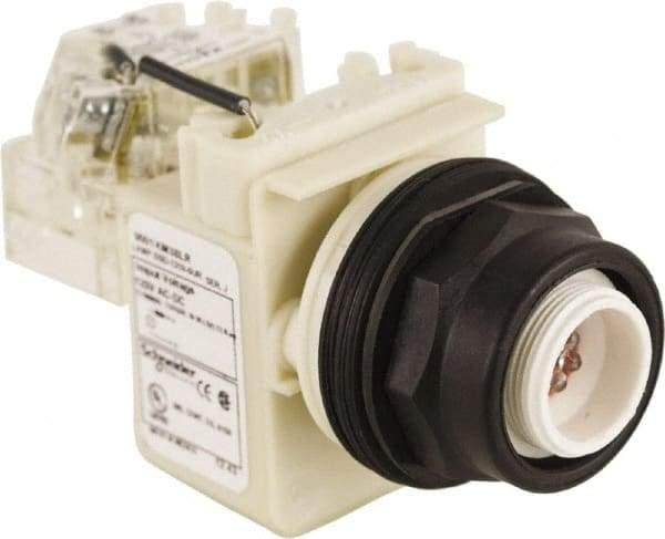 Schneider Electric - 120 V LED Press-to-Test Indicating Light - Round Lens, Screw Clamp Connector, Corrosion Resistant, Dust Resistant, Oil Resistant - Industrial Tool & Supply