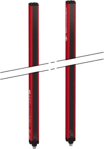 Telemecanique Sensors - 45 Beam, 18.11 Inch Height Protection, 3, 6m Max Sensing, 14 to 131°F, Finger/Hand Protection 4, Safety Light Curtain - 24 VDC, Red, Aluminum - Industrial Tool & Supply