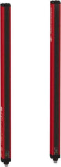 Telemecanique Sensors - 2 Beam, 20.08 Inch Height Protection, 10, 20m Max Sensing, 14 to 131°F, Body Protection 4, Safety Light Curtain - 24 VDC, 19.69 Inch Space Between Beams, Red, Aluminum - Industrial Tool & Supply