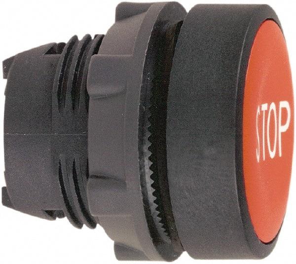 Schneider Electric - 22mm Mount Hole, Flush, Pushbutton Switch Only - Round, Red Pushbutton, Nonilluminated, Momentary (MO) - Industrial Tool & Supply