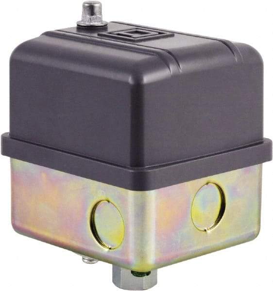 Square D - 1, 7, 9 and 3R NEMA Rated, 20 to 40 psi, Electromechanical Pressure and Level Switch - Adjustable Pressure, 575 VAC, L1-T1, L2-T2 Terminal, For Use with Square D Pumptrol - Industrial Tool & Supply