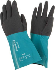 Ansell - Size 9, 14" Long, 13 mil Thick, Chemical Resistant Gloves - Industrial Tool & Supply