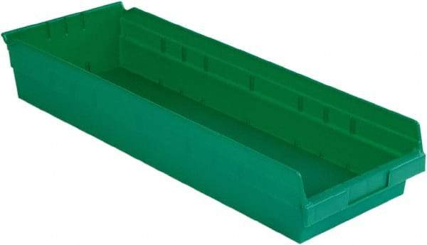 LEWISBins+ - 23-5/8" Deep, Green Hopper Shelf Bin - 4" High x 8-3/8" Wide x 23-5/8" Long - Industrial Tool & Supply