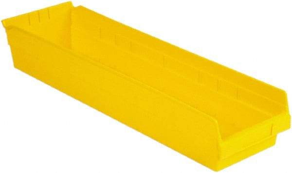 LEWISBins+ - 23-5/8" Deep, Yellow Hopper Shelf Bin - 4" High x 6-5/8" Wide x 23-5/8" Long - Industrial Tool & Supply