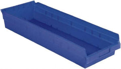 LEWISBins+ - 23-5/8" Deep, Blue Hopper Shelf Bin - 4" High x 8-3/8" Wide x 23-5/8" Long - Industrial Tool & Supply