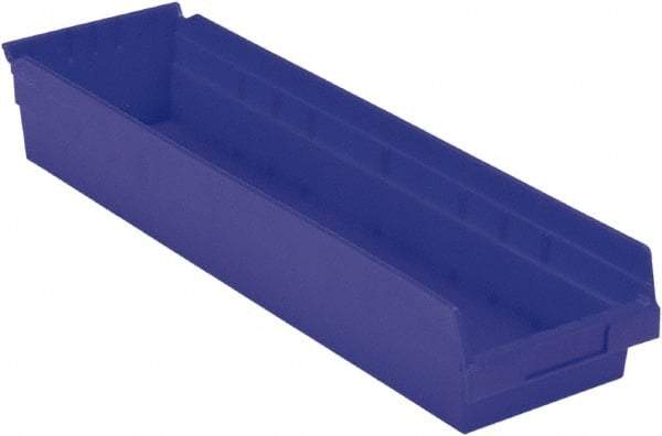 LEWISBins+ - 23-5/8" Deep, Blue Hopper Shelf Bin - 4" High x 6-5/8" Wide x 23-5/8" Long - Industrial Tool & Supply