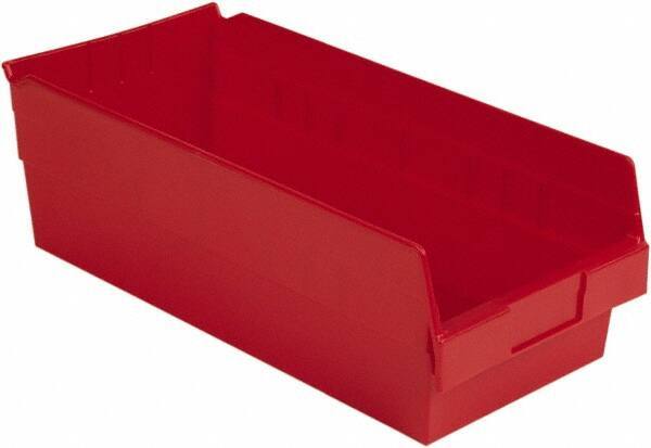 LEWISBins+ - 17-7/8" Deep, Red Hopper Shelf Bin - 6" High x 8-3/8" Wide x 17-7/8" Long - Industrial Tool & Supply