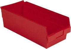 LEWISBins+ - 17-7/8" Deep, Red Hopper Shelf Bin - 6" High x 8-3/8" Wide x 17-7/8" Long - Industrial Tool & Supply