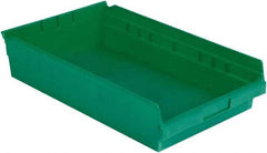 LEWISBins+ - 17-7/8" Deep, Green Hopper Shelf Bin - 4" High x 11-1/8" Wide x 17-7/8" Long - Industrial Tool & Supply