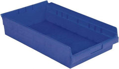 LEWISBins+ - 17-7/8" Deep, Blue Hopper Shelf Bin - 4" High x 11-1/8" Wide x 17-7/8" Long - Industrial Tool & Supply