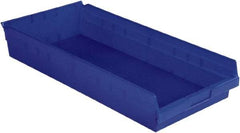 LEWISBins+ - 23-5/8" Deep, Blue Hopper Shelf Bin - 4" High x 11-1/8" Wide x 23-5/8" Long - Industrial Tool & Supply