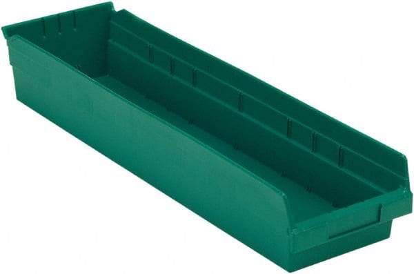 LEWISBins+ - 23-5/8" Deep, Green Hopper Shelf Bin - 4" High x 6-5/8" Wide x 23-5/8" Long - Industrial Tool & Supply
