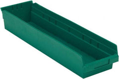 LEWISBins+ - 23-5/8" Deep, Green Hopper Shelf Bin - 4" High x 6-5/8" Wide x 23-5/8" Long - Industrial Tool & Supply