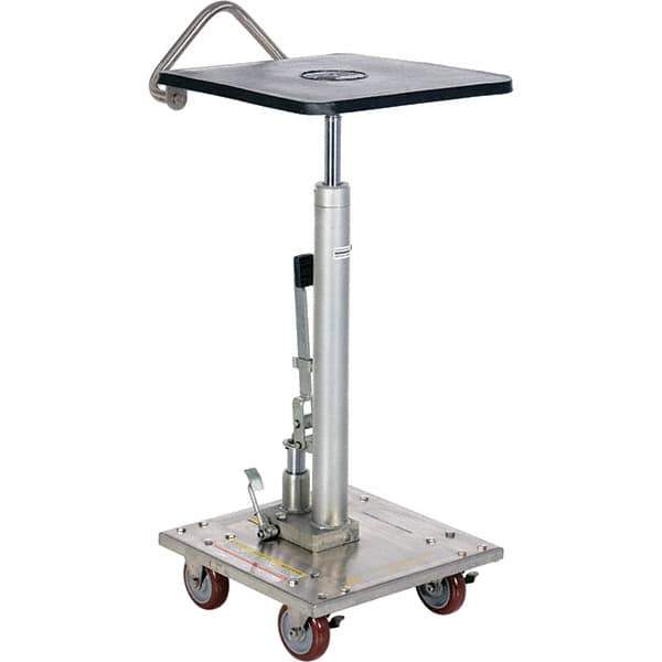 Vestil - 200 Lb Capacity Hydraulic Post Table - 31" to 49" Lift Height, 16" Platform Length x 16" Platform Width - Industrial Tool & Supply