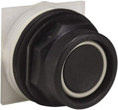 Schneider Electric - 30mm Mount Hole, Extended Straight, Pushbutton Switch Only - Black Pushbutton, Momentary (MO) - Industrial Tool & Supply