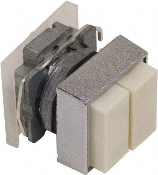 Schneider Electric - 30mm Mount Hole, Pushbutton Switch Only - Square, Nonilluminated, Momentary (MO) - Industrial Tool & Supply