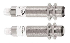 Telemecanique Sensors - 4 Pin M12 Connector, 8m Nominal Distance, Shock and Vibration Resistant, Through Beam Photoelectric Sensor - 12 to 24 VDC, 500 Hz, Brass, PMMA, 3 Inch Long x 3 Inch Wide x 7 Inch High - Industrial Tool & Supply