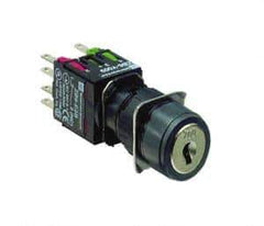 Schneider Electric - 16mm Mount Hole, Key Operated, Selector Switch - Black, Maintained (MA), NO/NC, Vibration Resistant - Industrial Tool & Supply