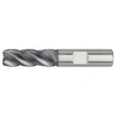 1/4x1/4x3/8x2-1/2 .016 Chamfer 4FL Carbide End Mill-Round Shank-AlTiN - Industrial Tool & Supply
