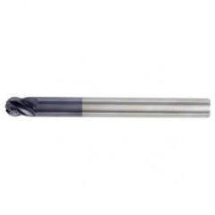 1/2x1/2x5/8x5 Ball Nose 4FL Carbide End Mill-Round Shank-TiAlN - Industrial Tool & Supply