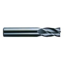 13/32 Dia. x 2-3/4 Overall Length 4-Flute Square End Solid Carbide SE End Mill-Round Shank-Center Cut-AlTiN - Industrial Tool & Supply