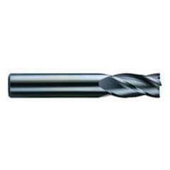 3/16 Dia. x 3 Overall Length 4-Flute Square End Solid Carbide SE End Mill-Round Shank-Center Cut-TiN - Industrial Tool & Supply