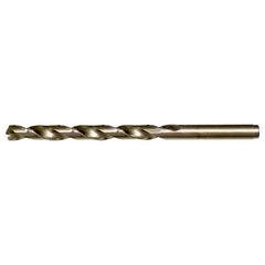 #7 RHS / RHC HSS-CO 8% (M42) 135 Degree Split Point NAS907 Type J Cobalt Heavy Duty Jobber Drill - Straw / Gold Oxide - Exact Industrial Supply