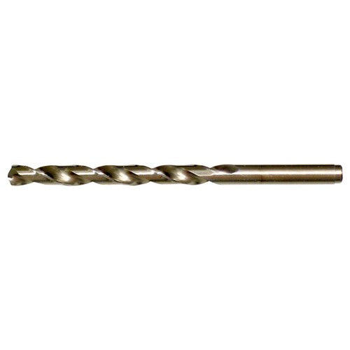 #8 RHS / RHC HSS-CO 8% (M42) 135 Degree Split Point NAS907 Type J Cobalt Heavy Duty Jobber Drill - Straw / Gold Oxide - Exact Industrial Supply