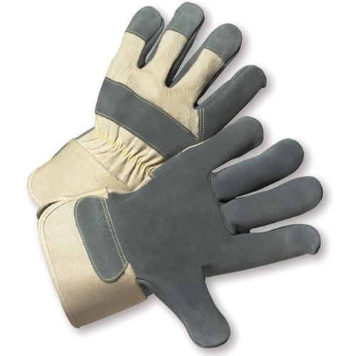 Premium Side Gray Leather Palm Gloves X-Large - Industrial Tool & Supply
