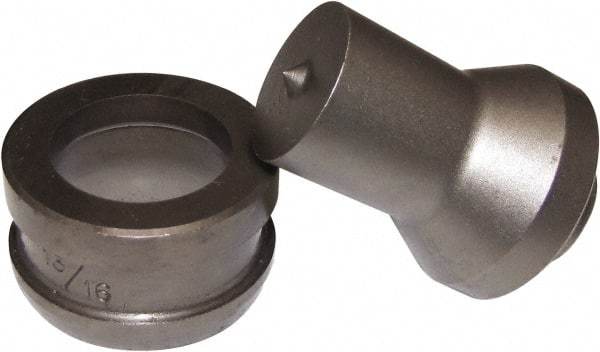 Cleveland Steel Tool - 3/4 Inch Long x 5/8 Inch Diameter Round Ironworker Die - 3/4 Inch Head Height - Industrial Tool & Supply