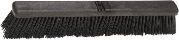 Harper Brush - 24" Heavy Duty Polypropylene Push Broom - 2-7/8" Bristle Length, Plastic Block, Bolt-On Handle Connection, Handle Sold Separately - Industrial Tool & Supply