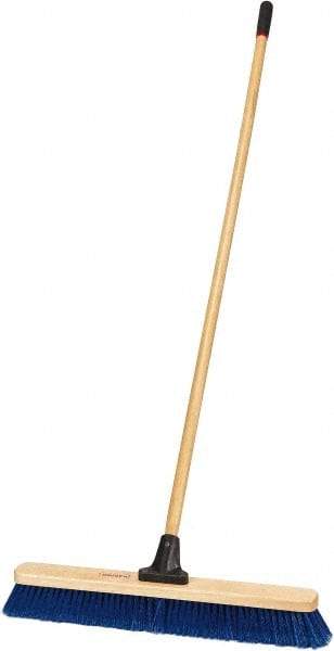 Harper Brush - 24" Medium Duty Polypropylene Push Broom - 2-7/8" Bristle Length, Wood Block, Bolt-On Handle Connection, Handle Included - Industrial Tool & Supply