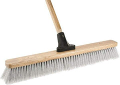 Harper Brush - 24" Fine Particle Synthetic Push Broom - 2-7/8" Bristle Length, Wood Block, Bolt-On Handle Connection, Handle Included - Industrial Tool & Supply