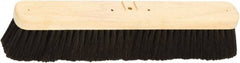Harper Brush - 18" Medium Duty Tampico Push Broom - 2-7/8" Bristle Length, Wood Block, Bolt-On Handle Connection, Handle Sold Separately - Industrial Tool & Supply