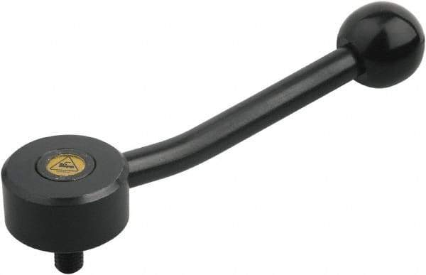 KIPP - M10, Steel Threaded Stud Adjustable Clamping Handle - 116.5mm OAL, 29mm High - Industrial Tool & Supply