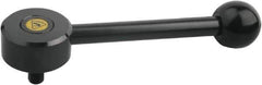 KIPP - M12, Steel Threaded Stud Adjustable Clamping Handle - 170.5mm OAL, 33mm High - Industrial Tool & Supply