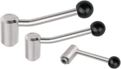 KIPP - M8, Stainless Steel Threaded Hole Adjustable Clamping Handle - 100mm OAL, 58.5mm High - Industrial Tool & Supply