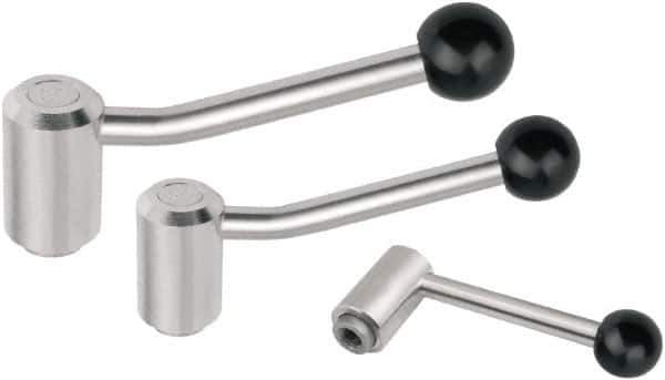 KIPP - M16, Stainless Steel Threaded Hole Adjustable Clamping Handle - 154.5mm OAL, 76.5mm High - Industrial Tool & Supply