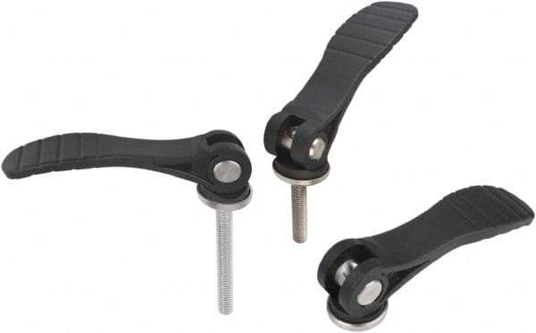 KIPP - #10-32, Fiberglass Reinforced Plastic Threaded Hole Adjustable Clamping Handle - 79.6mm OAL, 23.1mm High - Industrial Tool & Supply