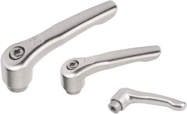 KIPP - M4, Stainless Steel Threaded Hole Adjustable Clamping Handle - 47mm OAL, 34mm High - Industrial Tool & Supply