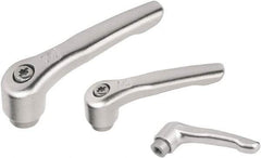 KIPP - M4, Stainless Steel Threaded Hole Adjustable Clamping Handle - 47mm OAL, 34mm High - Industrial Tool & Supply