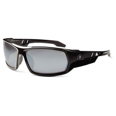 Odin Silver Mirror Lens Black Safety Glasses - Industrial Tool & Supply