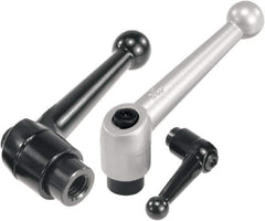 KIPP - M6, Zinc Threaded Hole Adjustable Clamping Handle - 46mm OAL, 35.5mm High - Industrial Tool & Supply