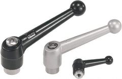 KIPP - #10-32, Zinc Threaded Hole Adjustable Clamping Handle - 46mm OAL, 35.5mm High - Industrial Tool & Supply
