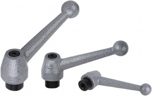 KIPP - 5/16-18, Stainless Steel Threaded Hole Adjustable Clamping Handle - 97mm OAL, 54mm High - Industrial Tool & Supply