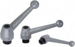 KIPP - 5/16-18, Stainless Steel Threaded Hole Adjustable Clamping Handle - 97mm OAL, 54mm High - Industrial Tool & Supply
