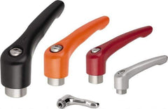 KIPP - M4, Zinc Threaded Hole Adjustable Clamping Handle - 47mm OAL, 34mm High - Industrial Tool & Supply
